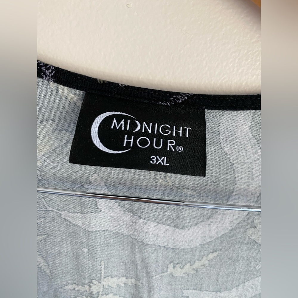 Midnight Hour 3XL jumpsuit romper snake insect fern print - Picture 4 of 11